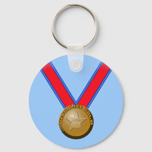 Porte-clés Visualiser une médaille d'or (Recto)