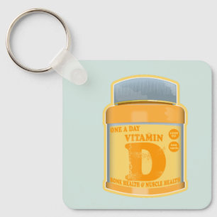 Porte-clés Vitamine D capsules santé et bien-être