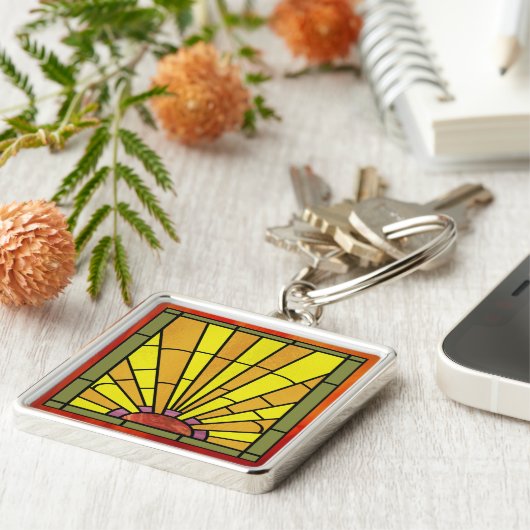 Porte-clés Vitrail Art Déco 3 (Côté)