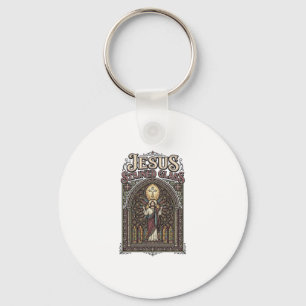 Porte-clés Vitrail de Jésus Vitrail de la cathédrale Jésus
