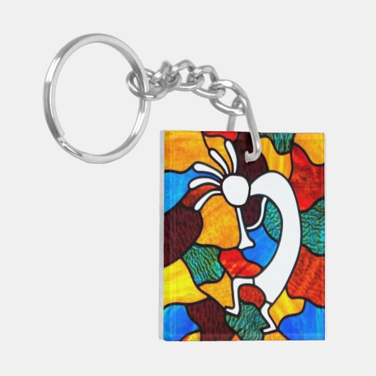 Porte-clés Vitrail Kokopelli (Devant gauche)