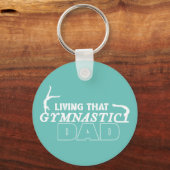 Porte-clés Vivant Cette Gymnastique Papa, Gymnastique Lover (Verso)