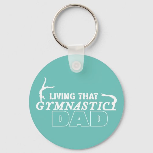 Porte-clés Vivant Cette Gymnastique Papa, Gymnastique Lover (Verso)