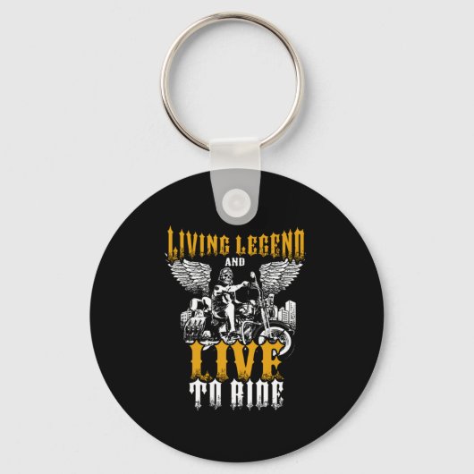 Porte-clés Vivante Légende Vivant À Ride Moto (Recto)