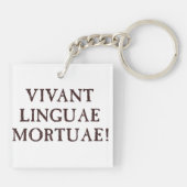 Porte-clés Vivent longtemps les langues mortes - latin (Dos)