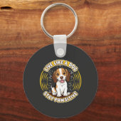 Porte-clés Vivez comme un chien Restez Pawsitive (2)  (Recto)