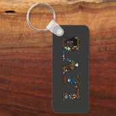 Porte-clés Vivez Dans L'Art Word Inspirationnel Actuel (Recto)