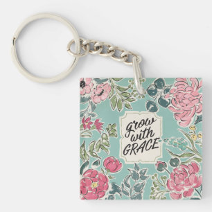 Porte-clés Vivez en fleur   se développent avec la grâce