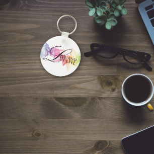 Porte-clés Vivez et laissez vivre la sagesse citer la typogra