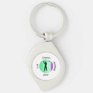 Porte-clés Vivez, rêvez, respirez golf
