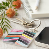 Porte-clés Vivid aquarelle Chevron I (Devant Droit)