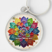 Porte-clés "Vivid Flower Mandala" (Devant)