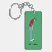 Porte-clés Vivid Green Golfing Thème (Devant gauche)