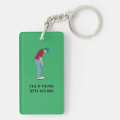 Porte-clés Vivid Green Golfing Thème (Dos)