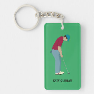 Porte-clés Vivid Green Golfing Thème