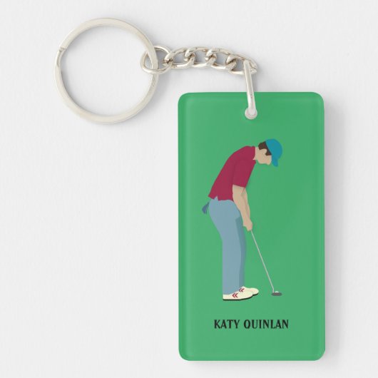 Porte-clés Vivid Green Golfing Thème (Devant)