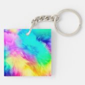 Porte-clés Vivid Rainbow Fluffy Fur Texture-75201 (Dos)