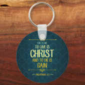 Porte-clés Vivre Est Christ - Philippiens 1:21 (Recto)