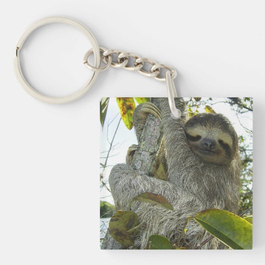 Porte-clés Vivre la vie comme une Sloth (Devant)