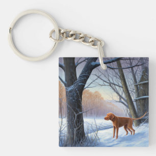 Porte-clés Vizla Qu'il neige Noël 