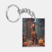 Porte-clés Vizsla Citrouille Halloween effroi (Devant gauche)
