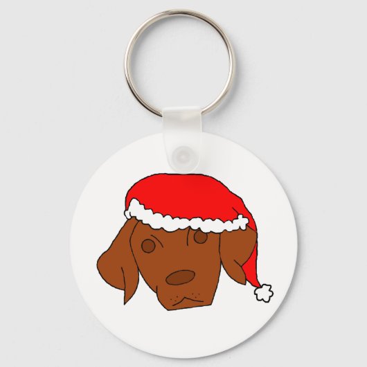 Porte-clés Vizsla de Noël (Recto)