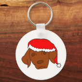 Porte-clés Vizsla de Noël (Recto)