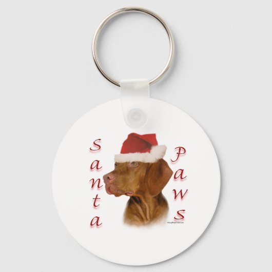 Porte-clés Vizsla Père Noël Paws (Recto)