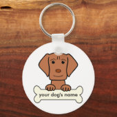 Porte-clés Vizsla personnalisée (Recto)