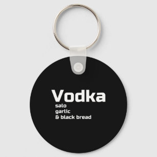 Porte-clés Vodka Salo Ail Et Pain Noir Drôle Ukrainien