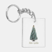 Porte-clés Vœux de fête. Conception d'arbre de Noël (Devant gauche)