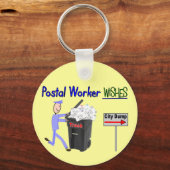 Porte-clés Voeux de poste - Drôle (Recto)