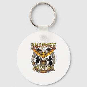 Porte-clés Vœux Halloween Grand-Père Chauve-Souris Chaudron d