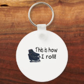 Porte-clés Voici Comment Je Roule (Patins De Glace) (Recto)