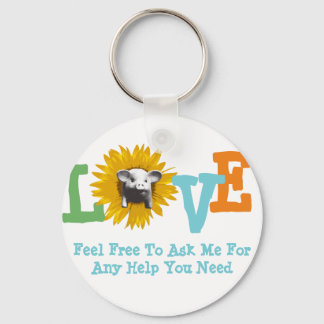 Porte-clés Voici mon AMOUR par Sunflower Piggy