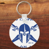 Porte-clés Voici Sparta - Molon Lave - Bleu (Recto)
