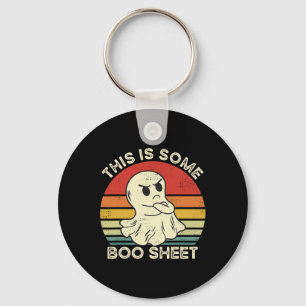 Porte-clés Voici Une Petite Feuille De Boite Ghost Retro Hall