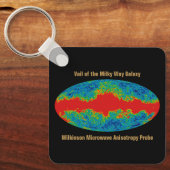 Porte-clés Voile Galaxy Voie Lactée sur l'univers WMAP (Recto)