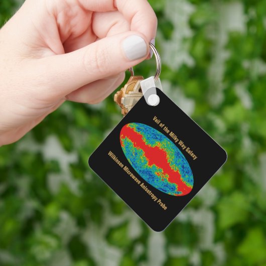Porte-clés Voile Galaxy Voie Lactée sur l'univers WMAP (main)