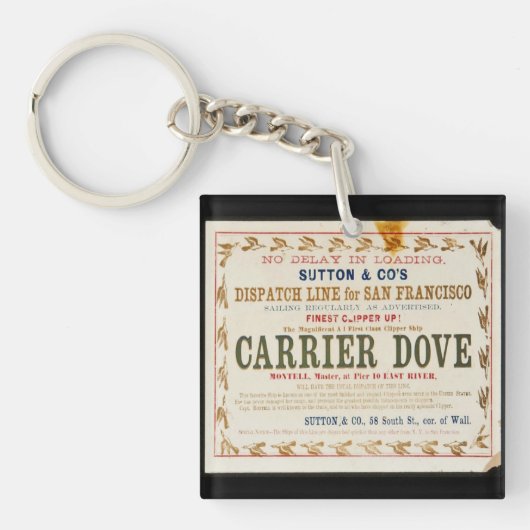 Porte-clés Voilier du Clipper de la colombe (Devant)