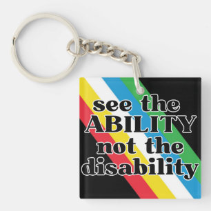 Porte-clés Voir Ability Disability Pride Inspirational