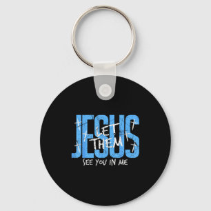 Porte-clés Voir chrétien religieux en moi remerciant Thanksgi