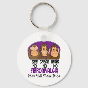 Porte-clés Voir Parler Hear No Fibromyalgia 1