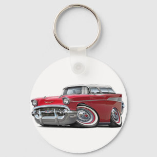 Porte-clés Voiture 1957 Rouge-Blanche de nomade de Chevy