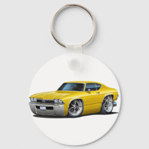 Porte-clés Voiture 1968 jaune de Chevelle