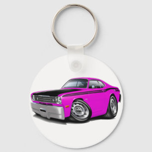 Porte-clés Voiture 1970-74 rose du chiffon 340