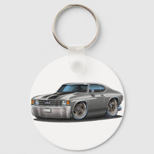 Porte-clés Voiture 1971-72 Gris-Noire de Chevelle