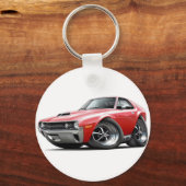 Porte-clés Voiture AMX rouge-blanc 1970 (Recto)