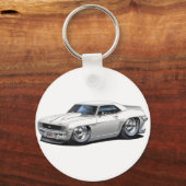 Porte-clés Voiture blanche Camaro 1969 (Recto)