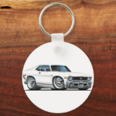Porte-clés Voiture blanche Chevy Nova (Recto)